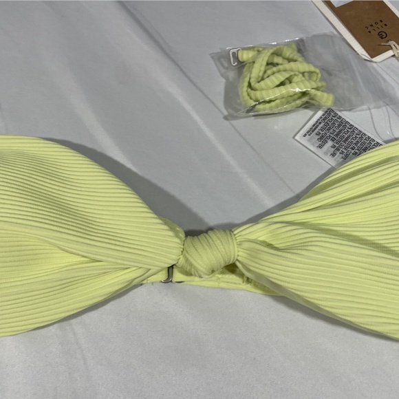 NWT Billabong [‎ XL ] Tanline Lulu Bandeau Bikini Top in Shadow Lime - Picture 5 of 12